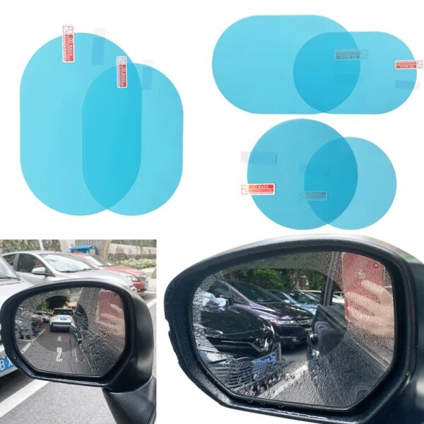 Car Rearview Mirror Protective Film – Anti-Fog, Anti-Rain, 3D Stickers - Image 4
