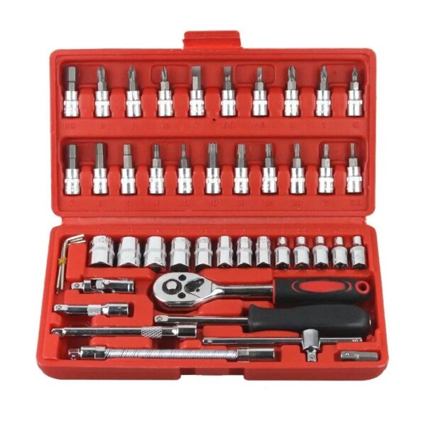 46-Piece Car Repair Tool Kit – Comprehensive Mechanic Tool Set - Image 3