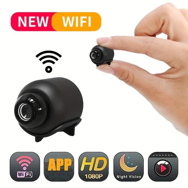 Mini 1080P HD WiFi Camera with Night Vision, Motion Detection, and Remote Monitoring