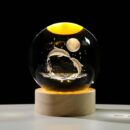Crystal Ball Night Light - Milky Way Galaxy 3D Laser Engraved LED Lamp
