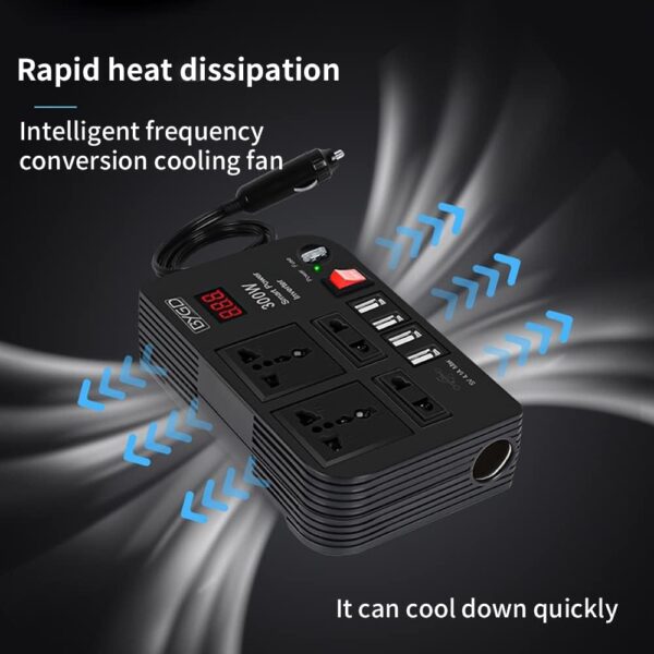 Car Power Inverter, DC 12V to 220V AC Converter - Image 6