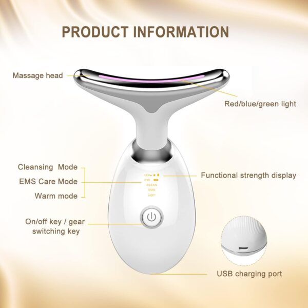 Wrinkle Removal Device for Neck & Face – MicroGlow Portable Handset - Image 3