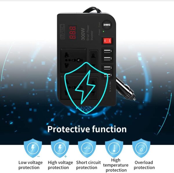 Car Power Inverter, DC 12V to 220V AC Converter - Image 4