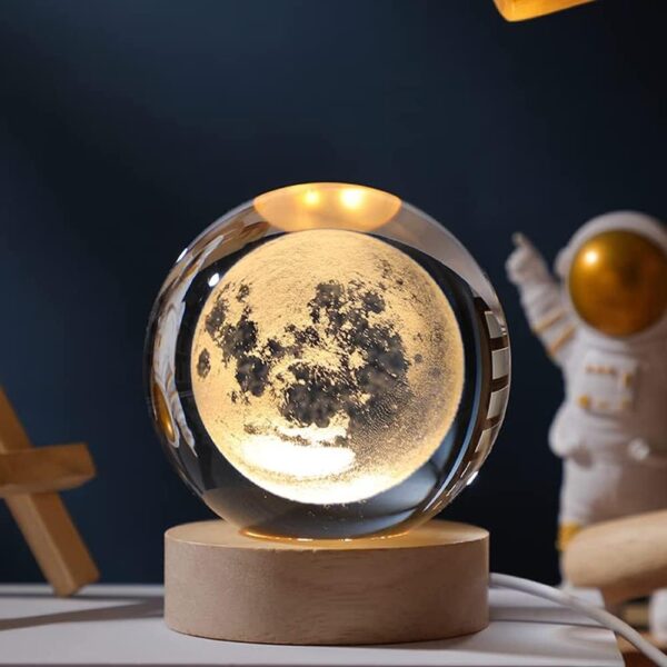 Crystal Ball Night Light - Milky Way Galaxy 3D Laser Engraved LED Lamp