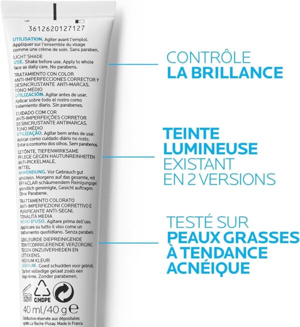 La Roche-Posay Effaclar Duo+ Unifiant Light Cream, 40ml - Image 2