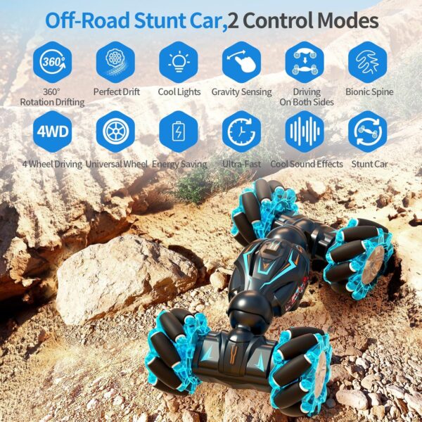 2.4GHz 4WD Remote Control Gesture Sensor Toy Cars - Image 4