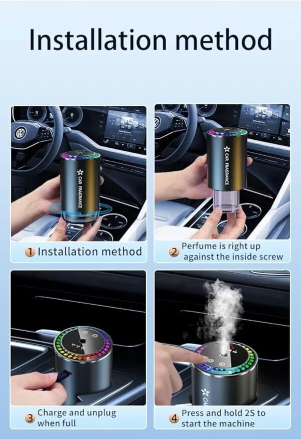 Car Fragrance Diffuser with Ambient LED Lighting - Image 3