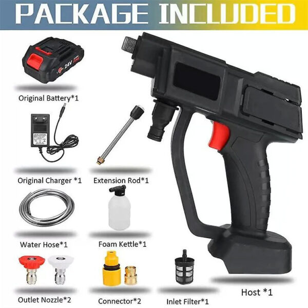 Car Pressure Washer, Cleaning Gun, Single Battery - Image 2